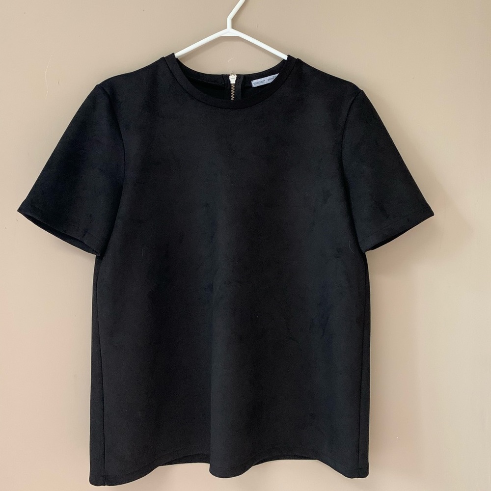 Zara  Faux suede top